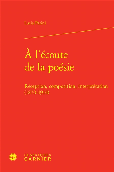 A l'écoute de la poésie :...