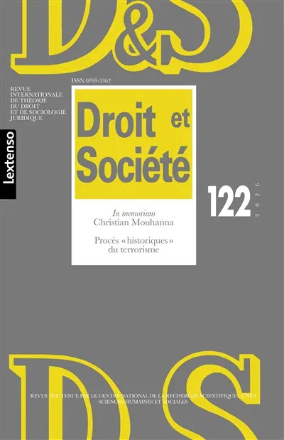 Droit et société, n° 122. Procès historiques du terrorisme