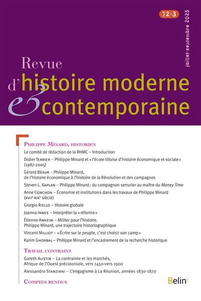Revue d'histoire moderne et...