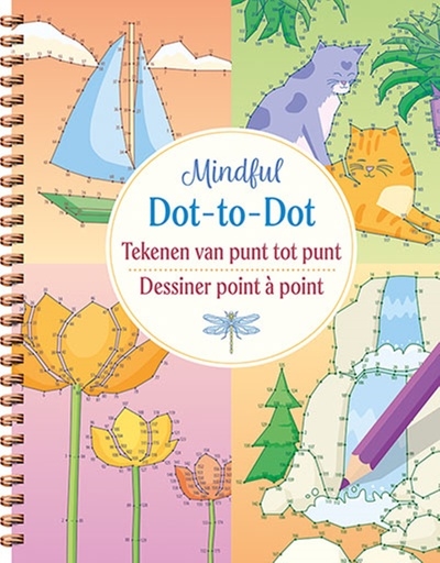 Dot-to-dot mindful : dessiner point à point. Dot-to-dot mindful : tekenen van punt tot punt