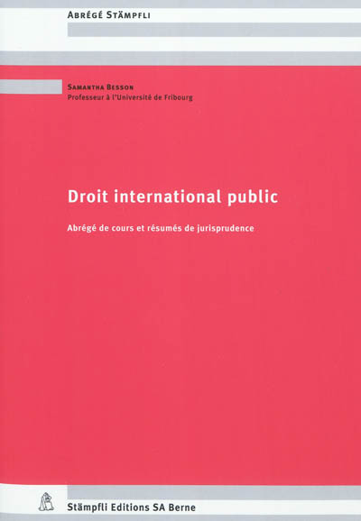 Droit international public : abrégés de cours et résumés de jurisprudence