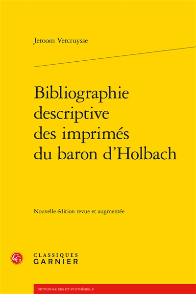 Bibliographie descriptive des imprimés du baron d'Holbach