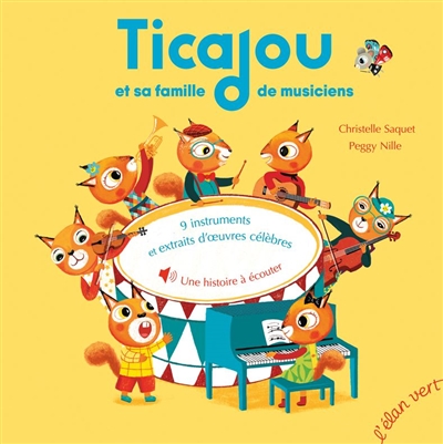 Ticajou et sa famille de musiciens : 9 instruments et extraits d'oeuvres célèbres : une histoire à écouter