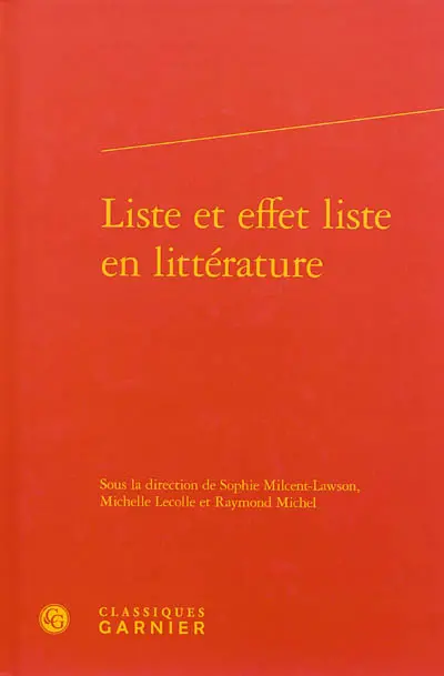 Liste et effet liste en littérature