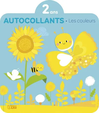 Le papillon : les couleurs, autocollants : 2 ans