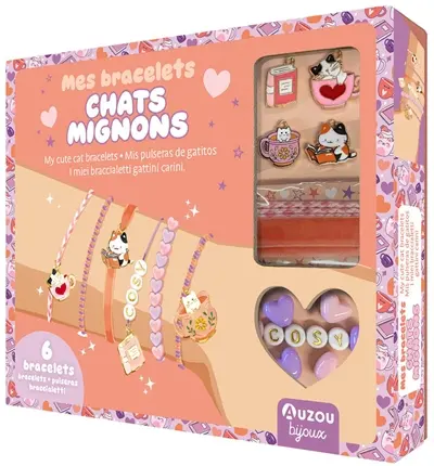 Mes bracelets chats mignons. My cute cat bracelets. Mis pulseras de gatitos. I miei braccialetti gattini carini