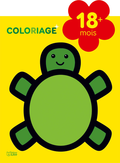 Coloriage fleur : tortue