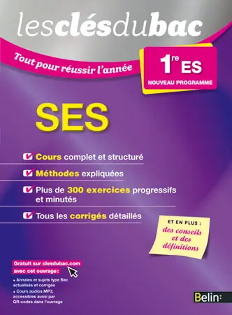SES : 1re ES : nouveau programme
