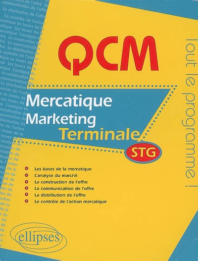 QCM de mercatique (marketing) terminale STG