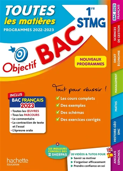 Toutes les matières 1re STMG : programmes 2022-2023