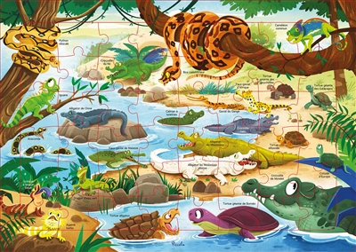 Les reptiles : puzzle 48 pièces