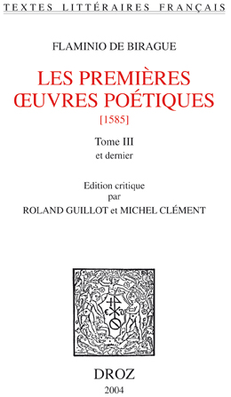 Les premières oeuvres poétiques. Vol. 3. 1585