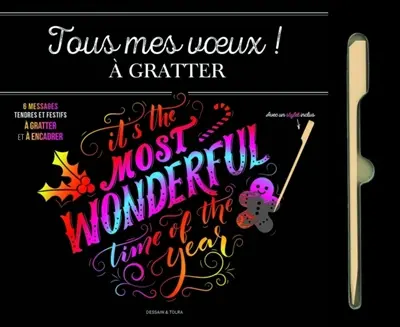 Tous mes voeux ! : à gratter : 6 messages tendres et festifs à gratter et à encadrer