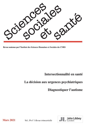 Sciences sociales et santé, n° 1 (2021)