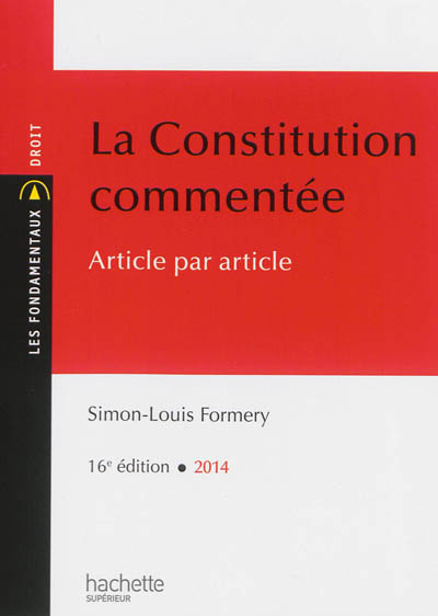 La Constitution commentée article par article : 2014