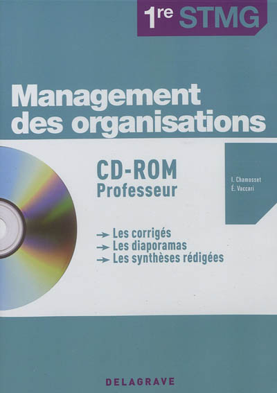 Management des organisations 1re STMG : CD-ROM professeur