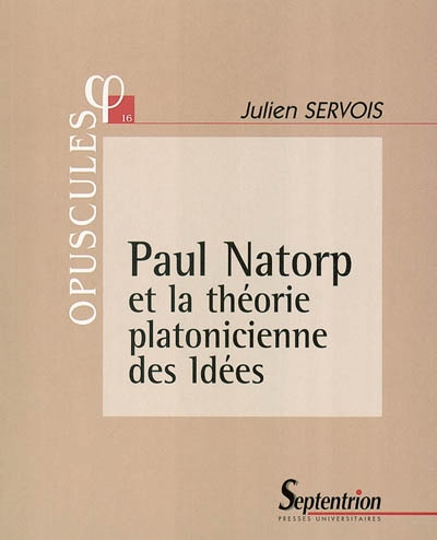 Paul Natorp et la théorie platonicienne des idées