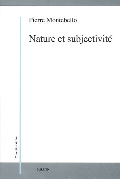 Nature et subjectivité