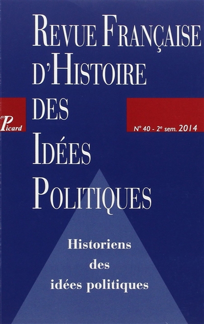 revue française d'histoire des idées politiques, n° 40