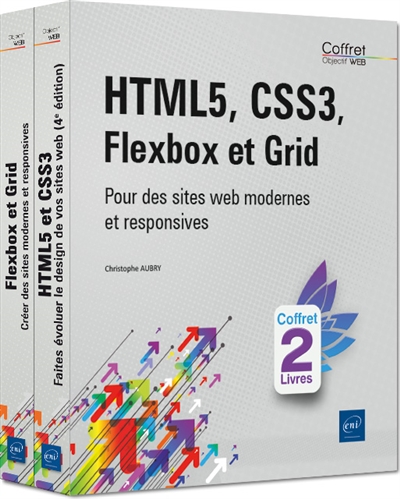 HTML5, CSS3, Flexbox et Grid : pour des sites web modernes et responsives : coffret 2 livres