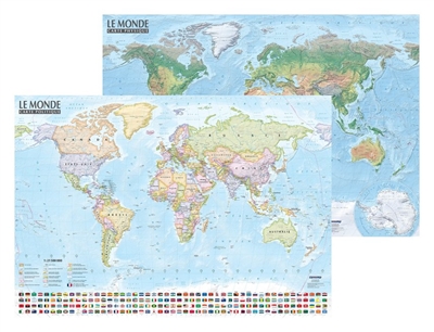 Carte du monde : politique et physique
