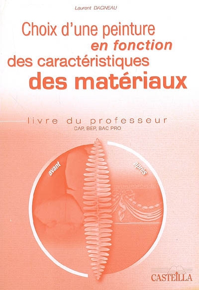 Choix d'une peinture en fonction des caractéristiques des matériaux : CAP, BEP, bac pro : livre du professeur