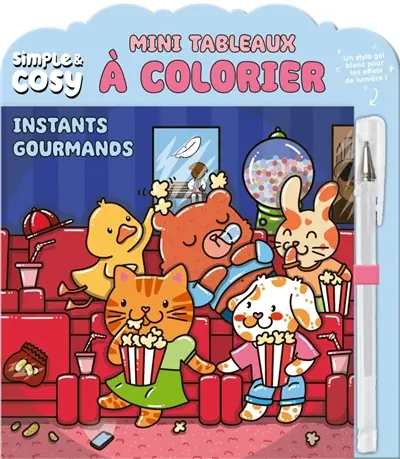 Mini tableaux à colorier : instants gourmands