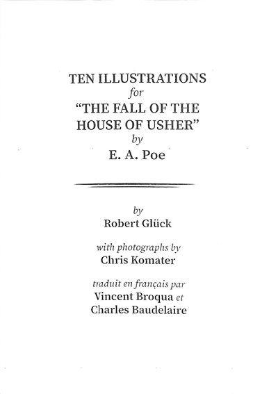 Ten illustrations for The fall of the house of Usher by E. A. Poe