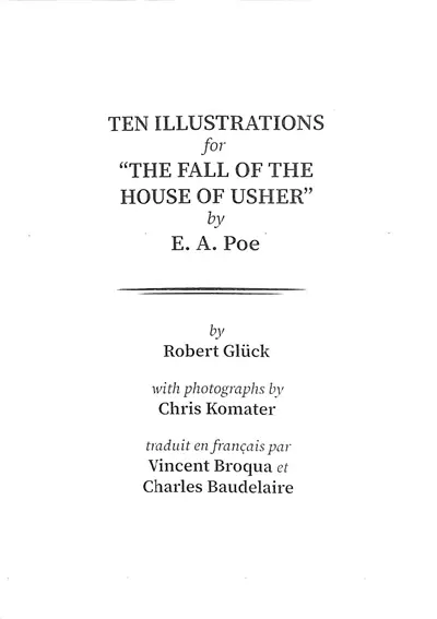 Ten illustrations for The fall of the house of Usher by E. A. Poe