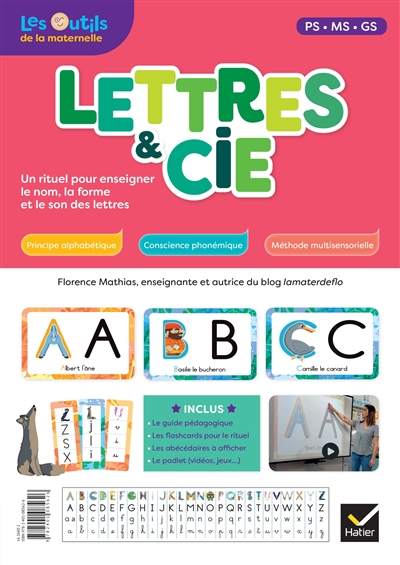 Lettres et compagnie : français maternelle : guide pédagogique + flashcards