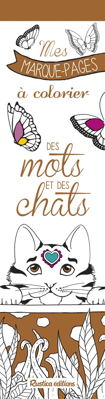 Des mots et des chats : mes marque-pages à colorier