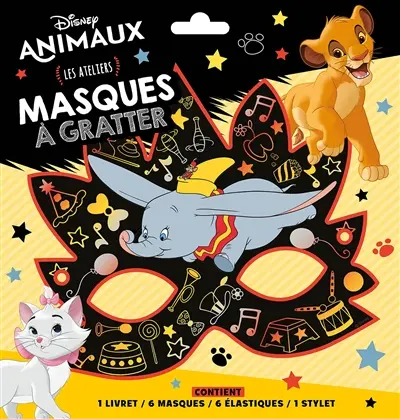 Disney animaux : masques à gratter