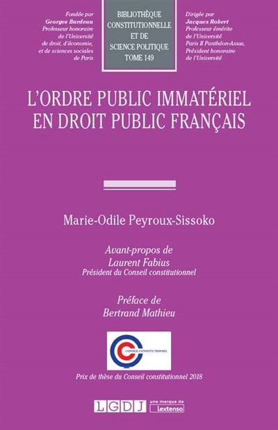 L'ordre public immatériel en droit public français