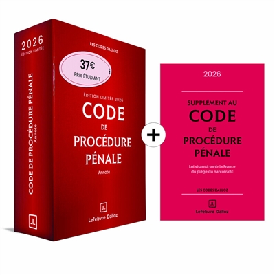 Code de procédure pénale 2026, annoté