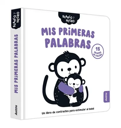 Mes premiers mots : un livre à contrastes pour éveiller bébé