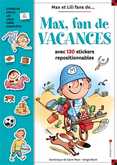 max, fan de vacances : avec 130 stickers repositionnables