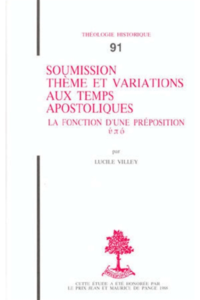 Soumission, thème et variations aux temps apostoliques : la fonction d'une préposition : hypo