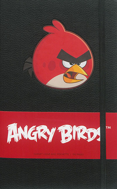 Angry birds red : carnet ligné avec pochette
