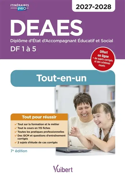 DEAES, diplôme d'Etat d'accompagnant éducatif et social, DF 1 à 5 : tout-en-un : 2027-2028
