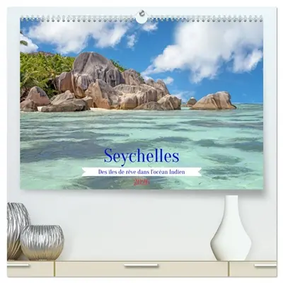 Seychelles : Des îles de rêve dans l'océan Indien (Calendrier mural 2026 DIN A2 vertical) calendrier de bureau : Photos des belles îles de Mahé et La Digue.