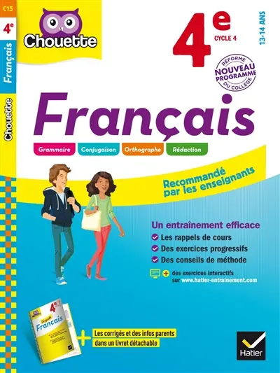 Français 4e cycle 4, 13-14 ans