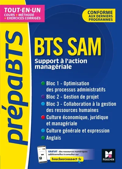 BTS SAM, support à l'action managériale : tout-en-un : conforme aux derniers programmes