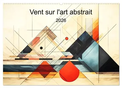 Vent sur l'art abstrait (Calendrier mural 2026 DIN A2 vertical), CALVENDO calendrier mensuel : Plongez dans l'univers envoûtant de ce calendrier d'art abstrait, où le rouge vibrant et le noir profond fusionnent dans une danse captivante de formes géométriques.