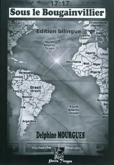 Sous le bougainvillier. Bajo la buganvilla