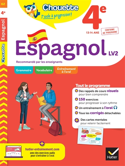 Espagnol 4e LV2, 13-14 ans : conforme au programme