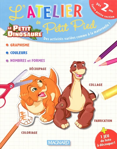 L'atelier de Petit Pied, le petit dinosaure : 3-4 ans, petite section -  Librairie Mollat Bordeaux