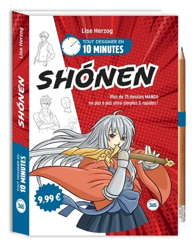 Shônen : plus de 75 dessins manga en pas-à-pas ultra-simples & rapides !
