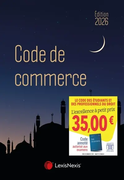 Code de commerce 2026 : jaquette istamblue