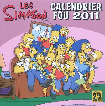 Les Simpson, calendrier fou 2011