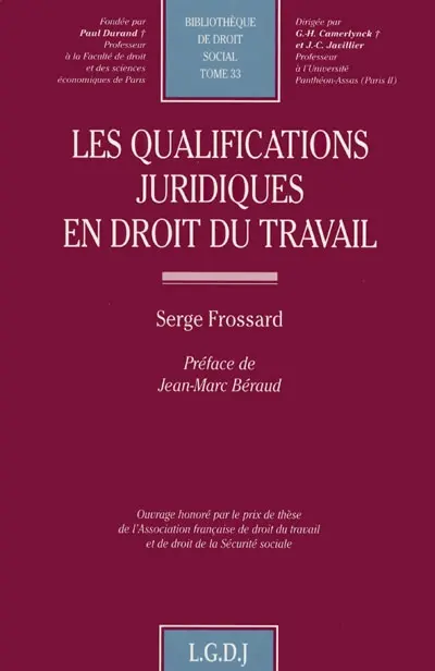Les qualifications juridiques en droit du travail